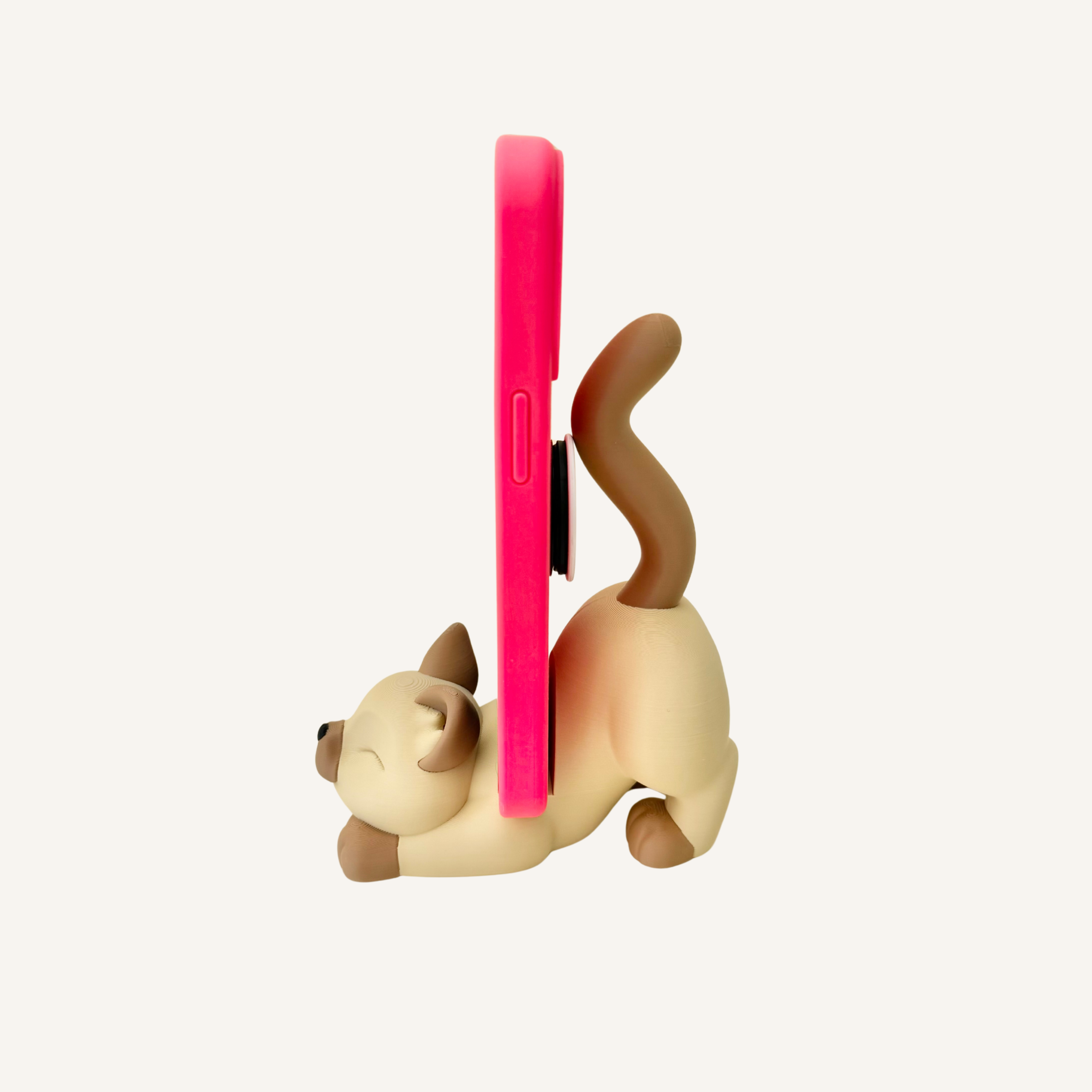 Stretching Cat Phone Holder