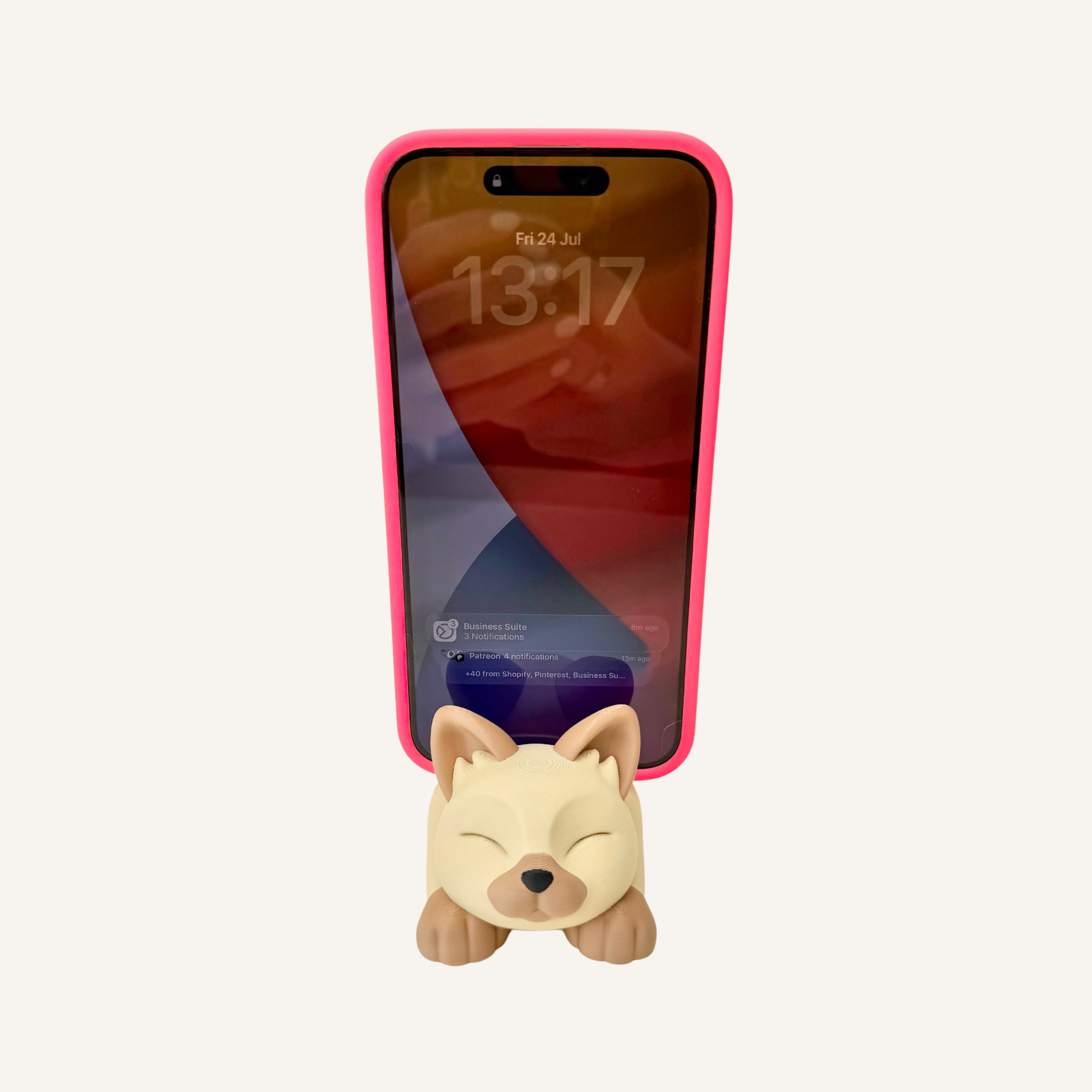 Stretching Cat Phone Holder