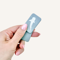 Pair of grey Whale Shark Pocket Magnets designed for satisfying magnetic sensory fidgeting.