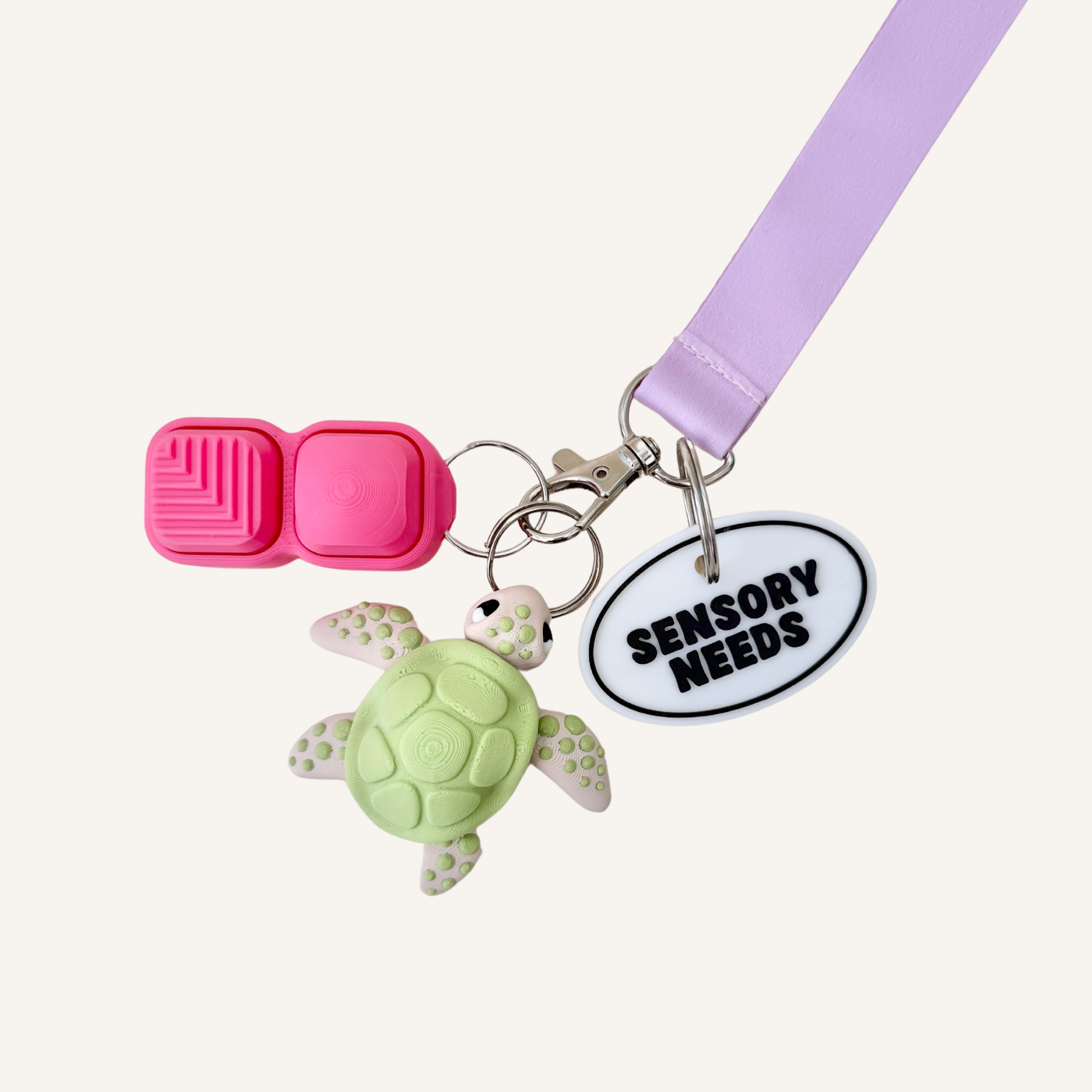 Oval support tag with clear wording for lanyards, bags, keys and zipped pouches.