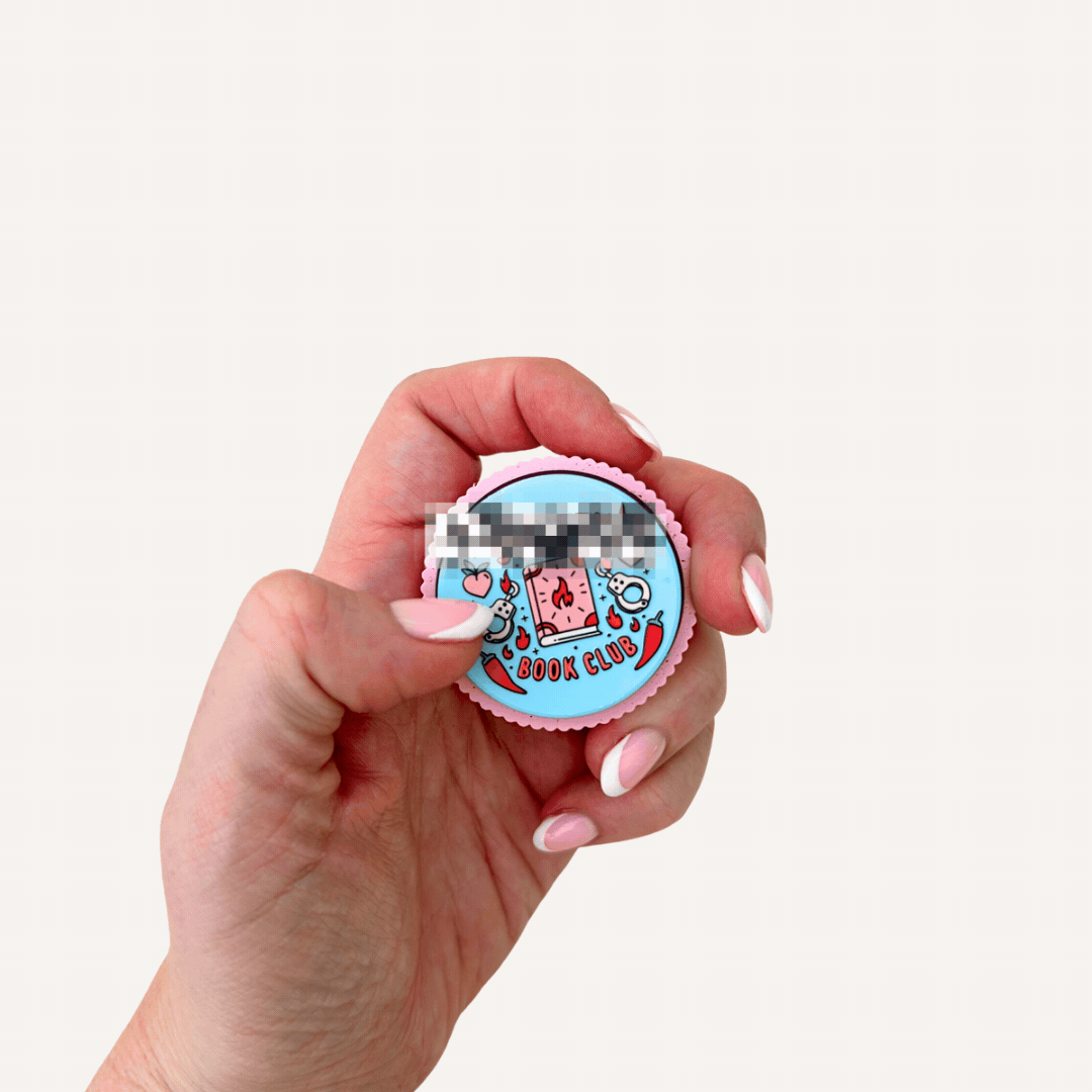 adult sensory clicker showing the full wording