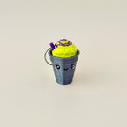 Mini fidget with contrasting swirl accents and attached ring.
