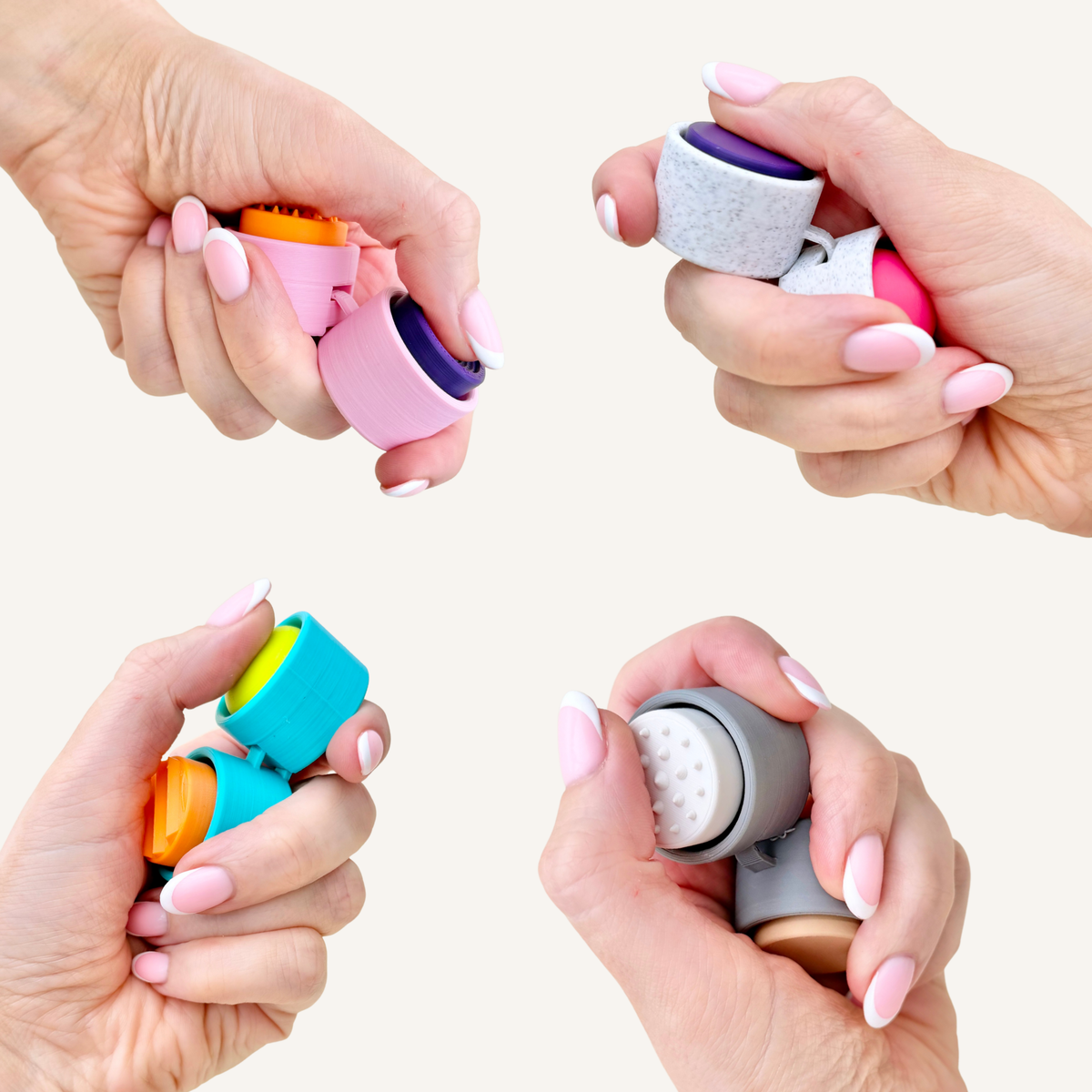 Customisable double clicker with individual texture colour and click choices for each side.