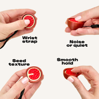 Small tactile toy that helps keep hands occupied with repetitive movement and sensory feedback.
