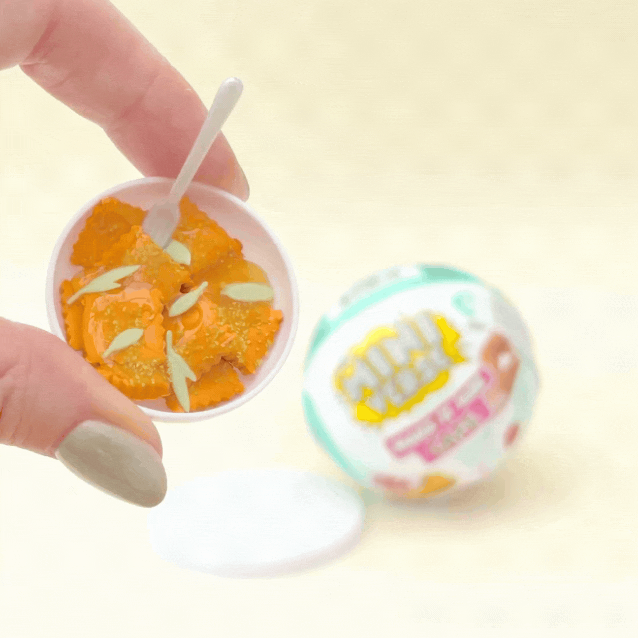 Themed blind ball activity with a hidden mini set inside to open, make, and keep
