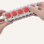 Aesthetic pill organiser with Mon–Sun sections for keeping vitamins and meds organised all week.
