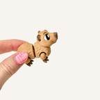 Pocket capybara available as a standard fidget or with a keyring loop for bags, keys and lanyards.