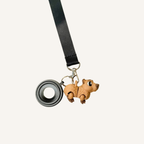 Pocket-sized capybara fidget with articulated body and optional keyring loop.