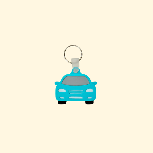Tap-to-open smart tag for lanyards and keyrings, programmed to call a number, open directions, open a link, or save a contact.
