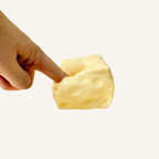 Chunky cheese squish designed to hold its shape after every satisfying squeeze.
