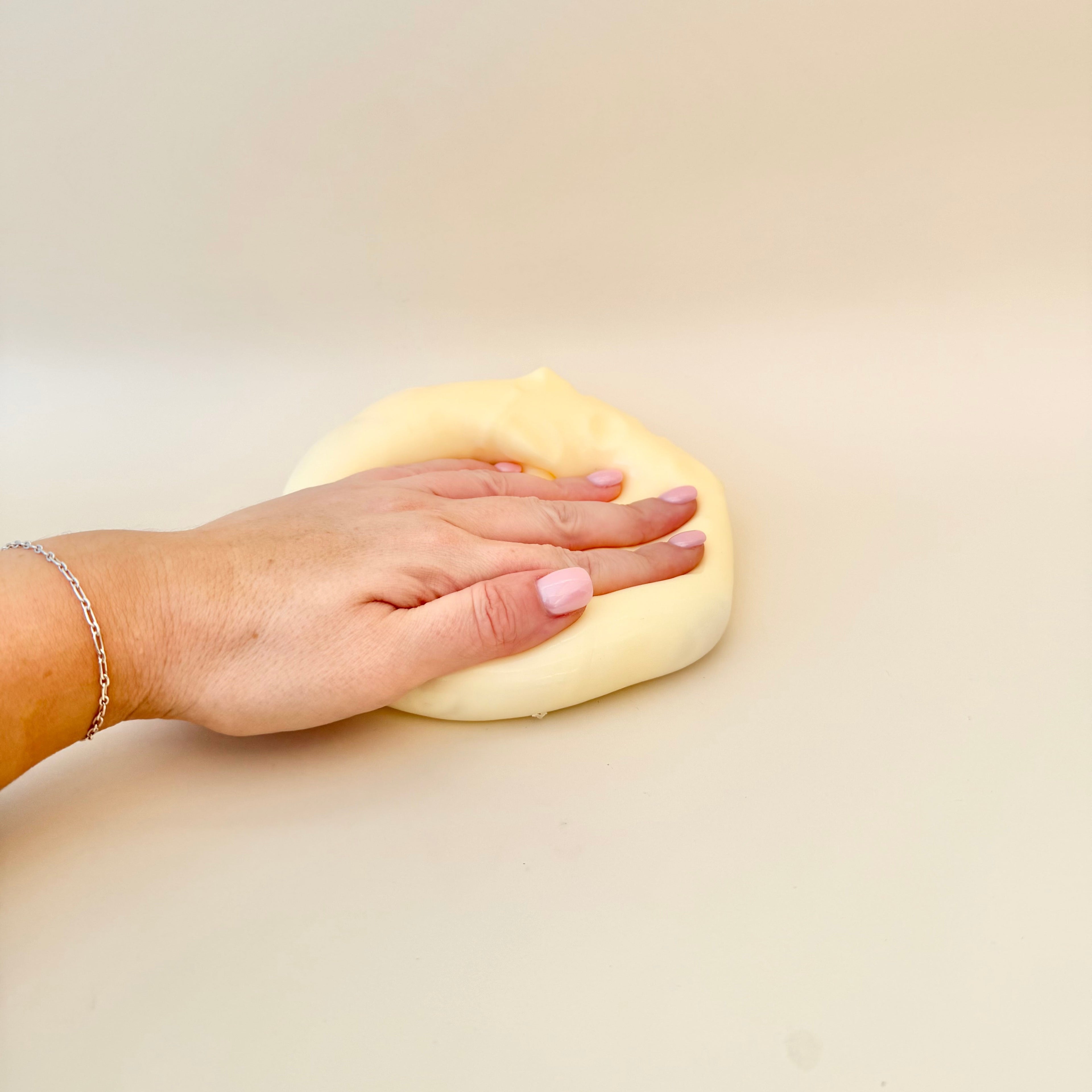 Large sensory squish toy designed for slow, satisfying hand pressure and calming tactile input