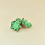 Turtle clicker fidget with press feedback, tracing details and movement for stimming and focus support.