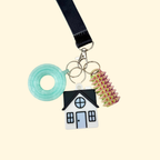 Discreet NFC tag add-on for bags and coats, designed for quick map directions or contact access when needed.
