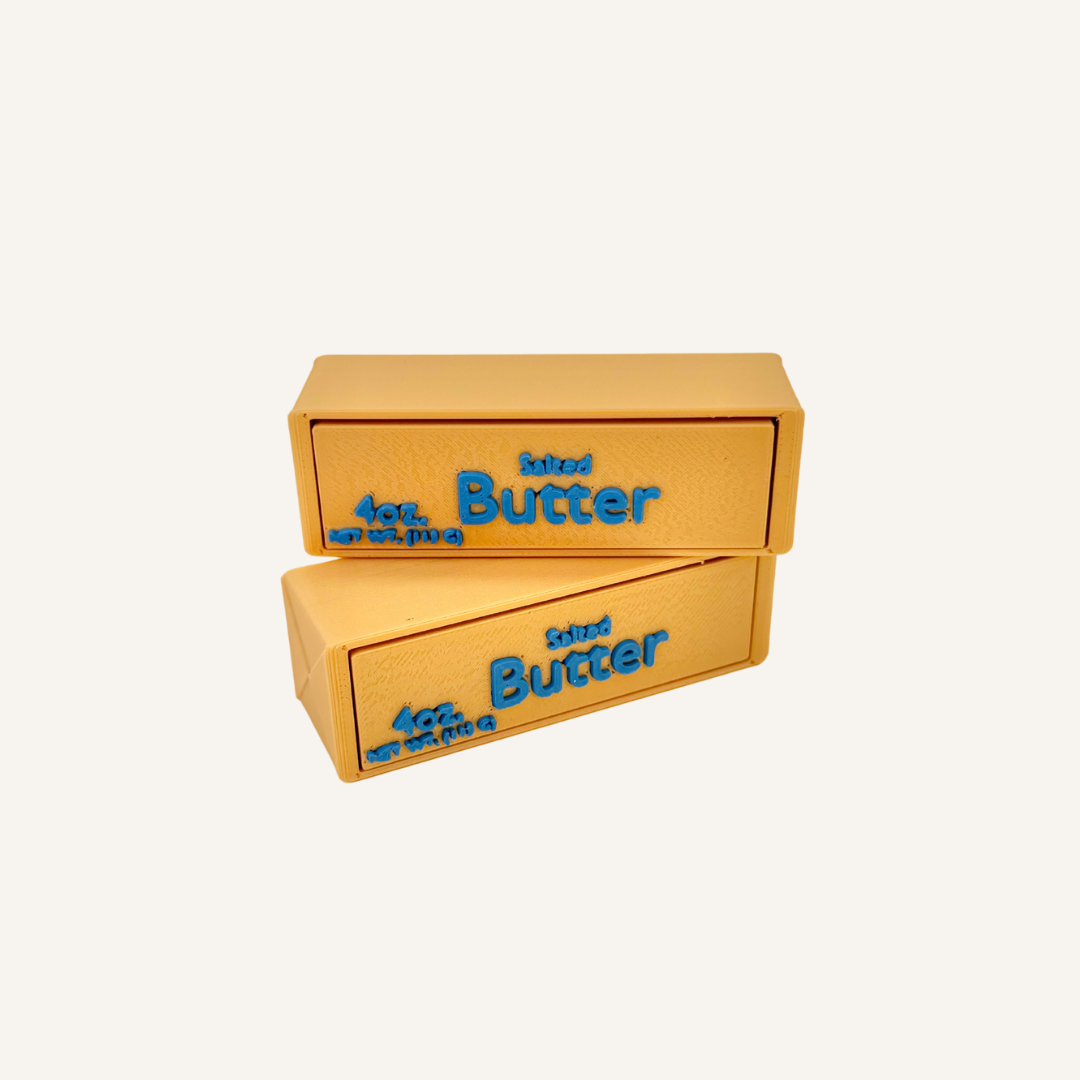 Chunky double clicker fidget with two press points for stronger tactile feedback and busy hands.