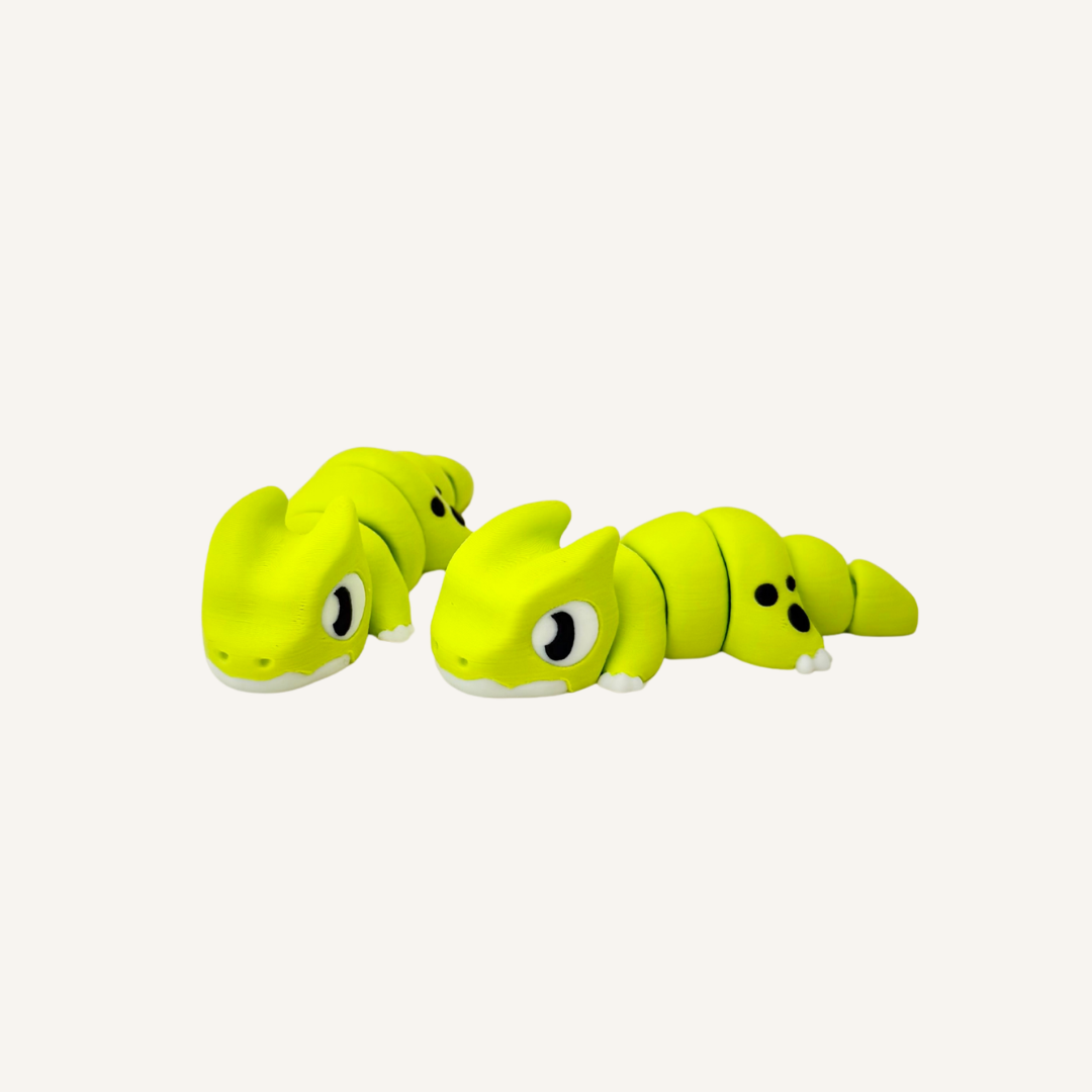 Cute dragon sensory fidget with flexible body movement, smooth texture and travel-friendly size.