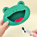 Reusable frog-themed sensory play set for fine motor practice, counting, sorting and tactile play.