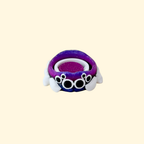 Compact spinner with spider grip and galaxy-glitter ring; smooth spin for tactile focus.
