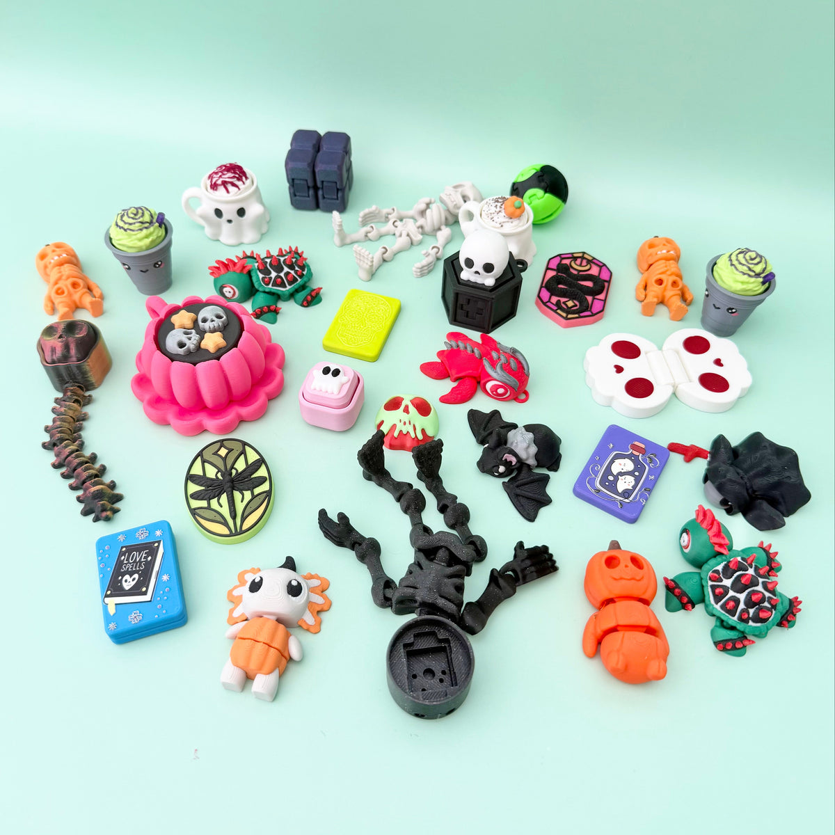 Surprise Halloween fidget box containing a mystery mix of seasonal sensory products.