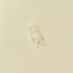 Small skeleton fidget with movable joints and sparkly frosted finish
