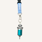 Tap enabled keyring suited to healthcare professionals, clinics or personal use for sharing contact details, a digital profile or chosen online information.