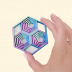 colour-changing hexagon shapeshifter fidget for visual stimming and focus
