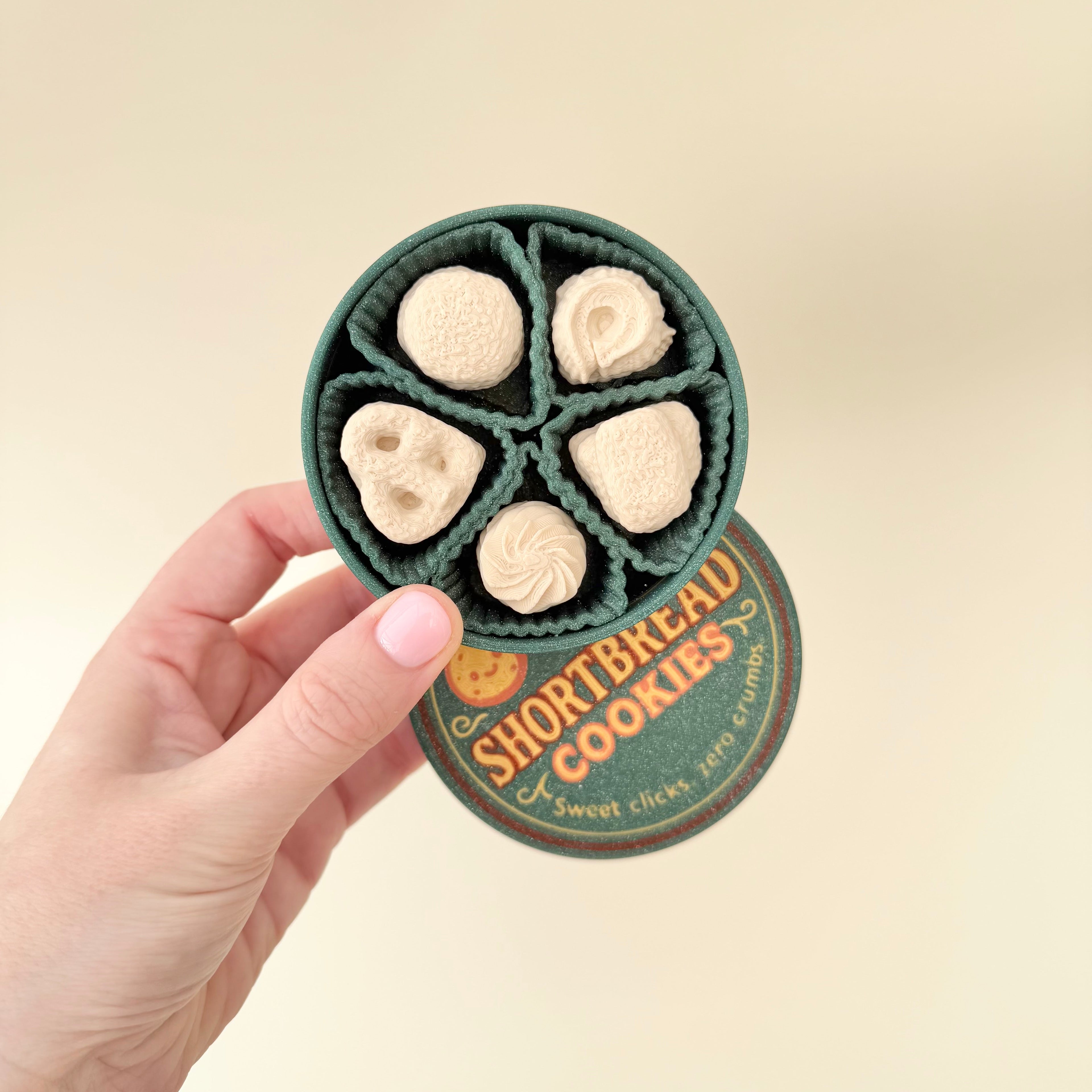 Retro Shortbread Clicker Tin