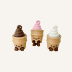 Cute ice cream sensory clicker with smooth finish, pressable feedback and pocket-friendly fidget use.