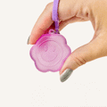 Clip-on squishy fidget charm with soft smooth feel and medium rebound, designed for quiet on-the-go sensory support.
