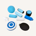 Children’s pressure sensory set with textured fidgets, rollers and clicker for tactile feedback and regulation.