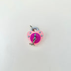 Heart-shaped press clicker keyring with matching key that fits into the lock for extra tactile play.
