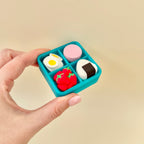 Set of small textured pieces designed for repetitive motion and sensory input