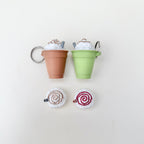 Custom colour lanyard clicker attachment designed for discreet fidgeting on the go.
