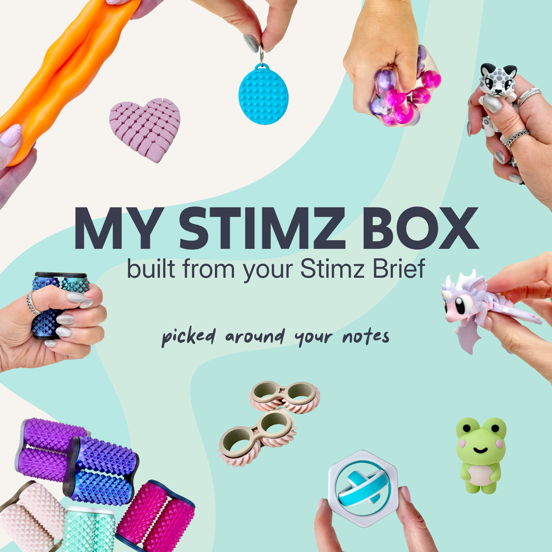 Preference-led sensory box built from a Stimz Brief, picked around notes, likes, dislikes and useful details.