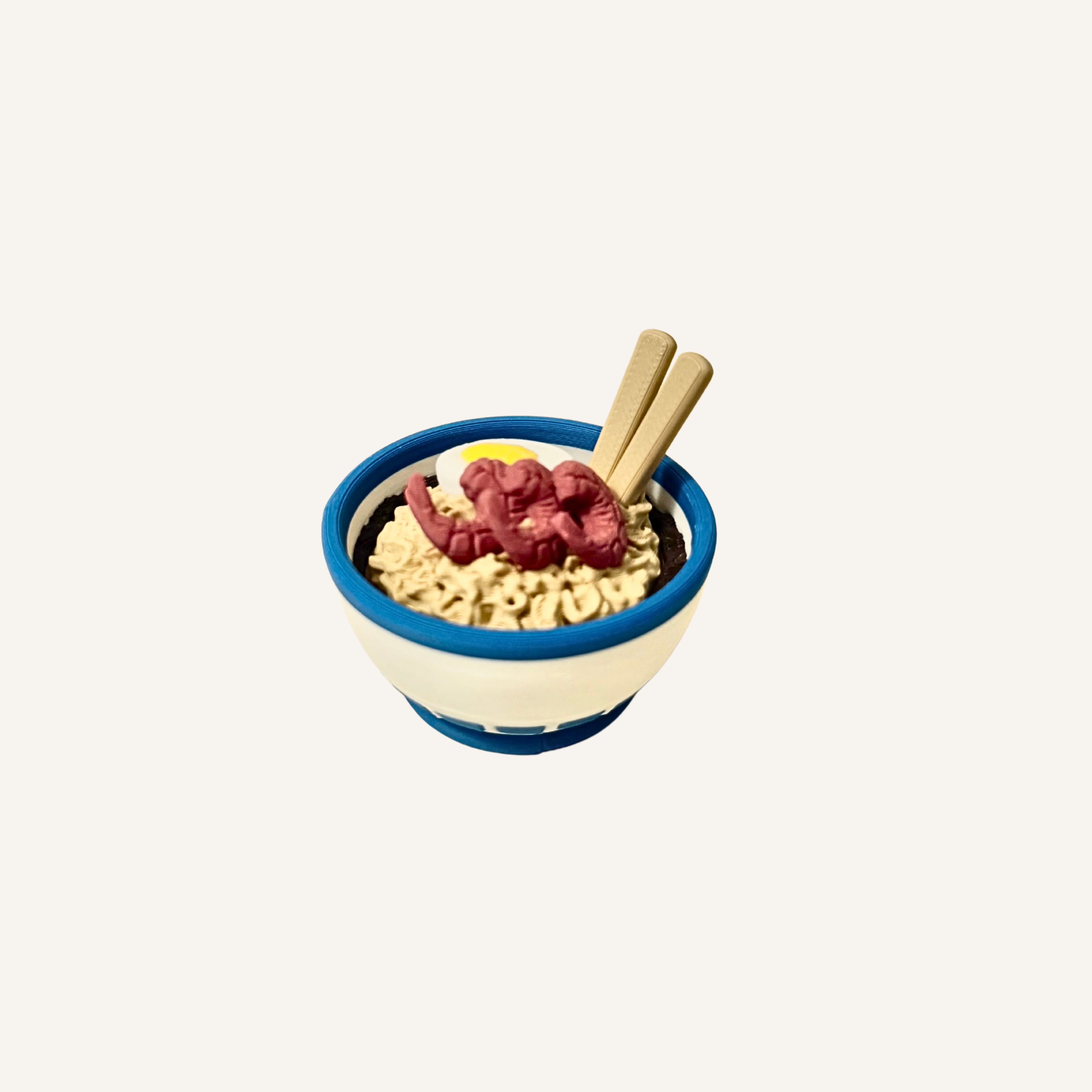 Detailed ramen bowl sensory clicker inspired by a classic noodle dish.