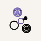 Pocket-sized flip fidget with rotating linked rings for one or two-handed play.