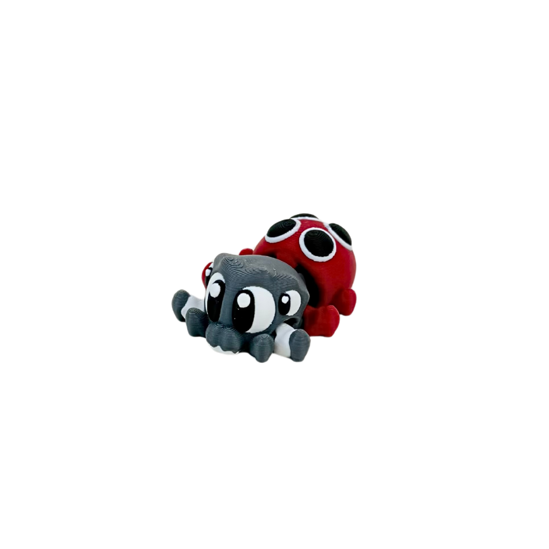 Compact articulated critter that bends and wiggles for tactile input; calming pocket companion for neurodivergent users.
