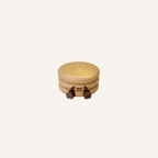 Cute mini pancake stack character with dangling legs designed for desks, shelves and cosy decor spaces

