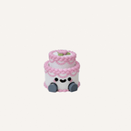 Kawaii-style shelf sitter clicker with moving legs, tactile detail, and a calming press-to-click motion.
