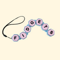A sensory fidget toy featuring customisable letters, great for branding and neurodivergent users.