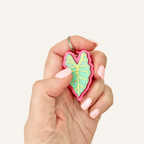 Textured leaf fidget toy designed for tracing and sensory input, lightweight, portable and discreet