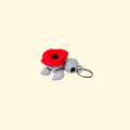 Lightweight turtle add-on for lanyards with articulated movement and raised texture for sensory regulation.
