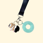 Cute guinea pig lanyard add-on with a smooth feel, subtle tracing detail and a tiny bit of movement for discreet fidgeting.
