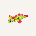 Articulated cactus dragon with textured spikes, floral details and smooth movement for tactile sensory play.
