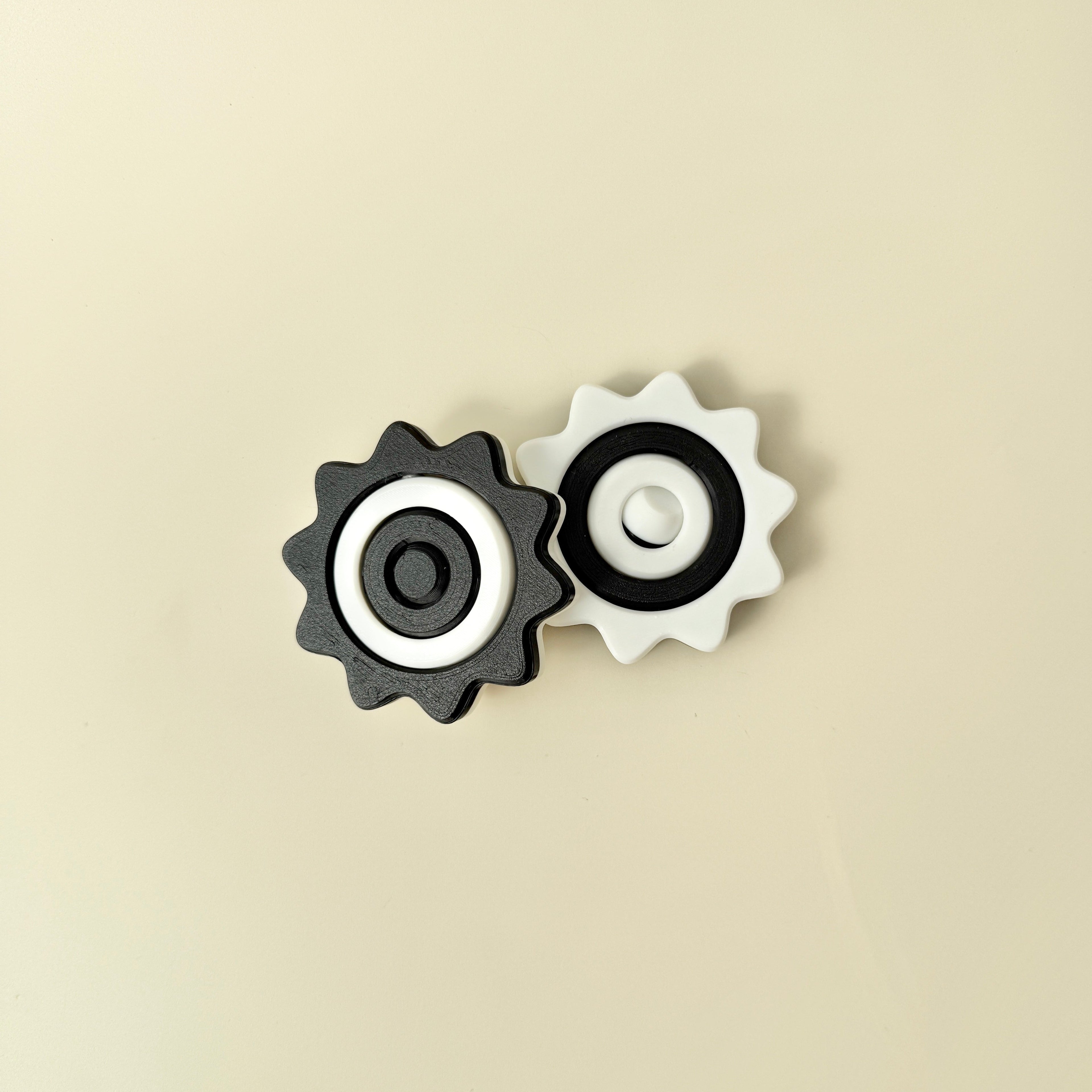 four rotating rings fidget spinner designed for smooth, balanced, quiet spinning
