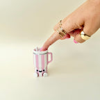 Tumbler cup fidget with click or quiet click option for tactile input, grounding and everyday fidgeting.