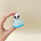Bear bath clicker fidget available with standard or quiet click option.
