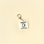 A user-friendly NFC keyring designed to store contact details or emergency information.
