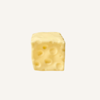 Novelty cheese squish that slowly changes shape and stays where you squeeze it.