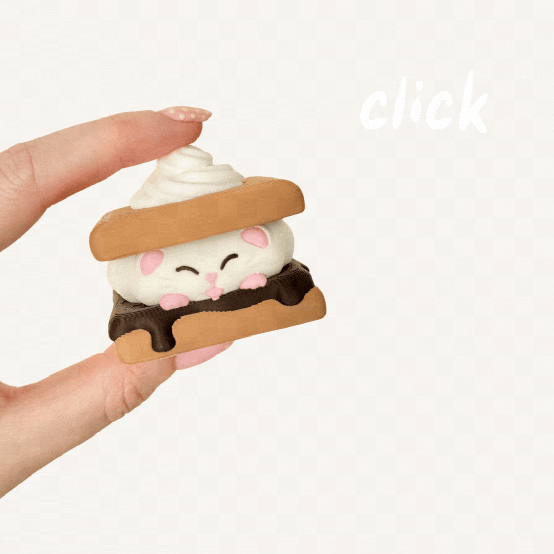 Cute hamster clicker fidget with a press-down action designed for sensory input, focus support and stress relief.
