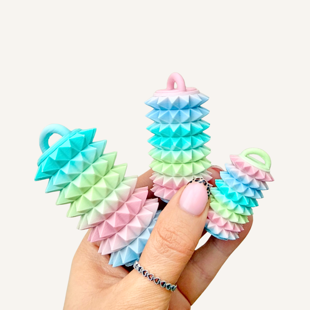 Firm textured sensory tool designed for deep pressure input, pain stimming and calming regulation support.
